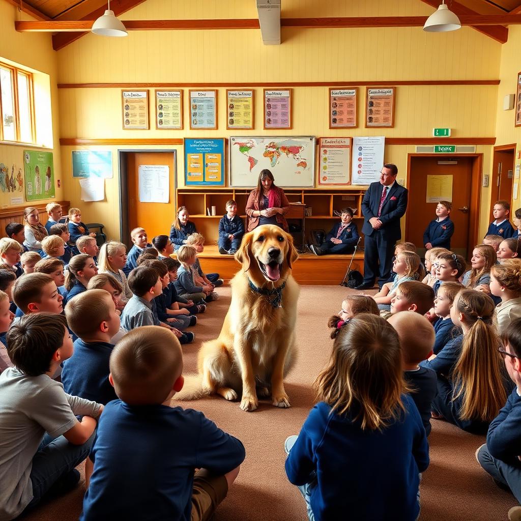 School therapy dog benefiting whole school community culture and staff wellbeing